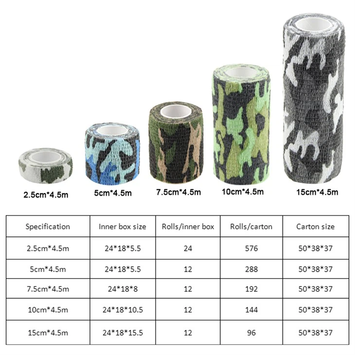 camouflage bandage size 1 inch 2 inch 3 inch 4 inch